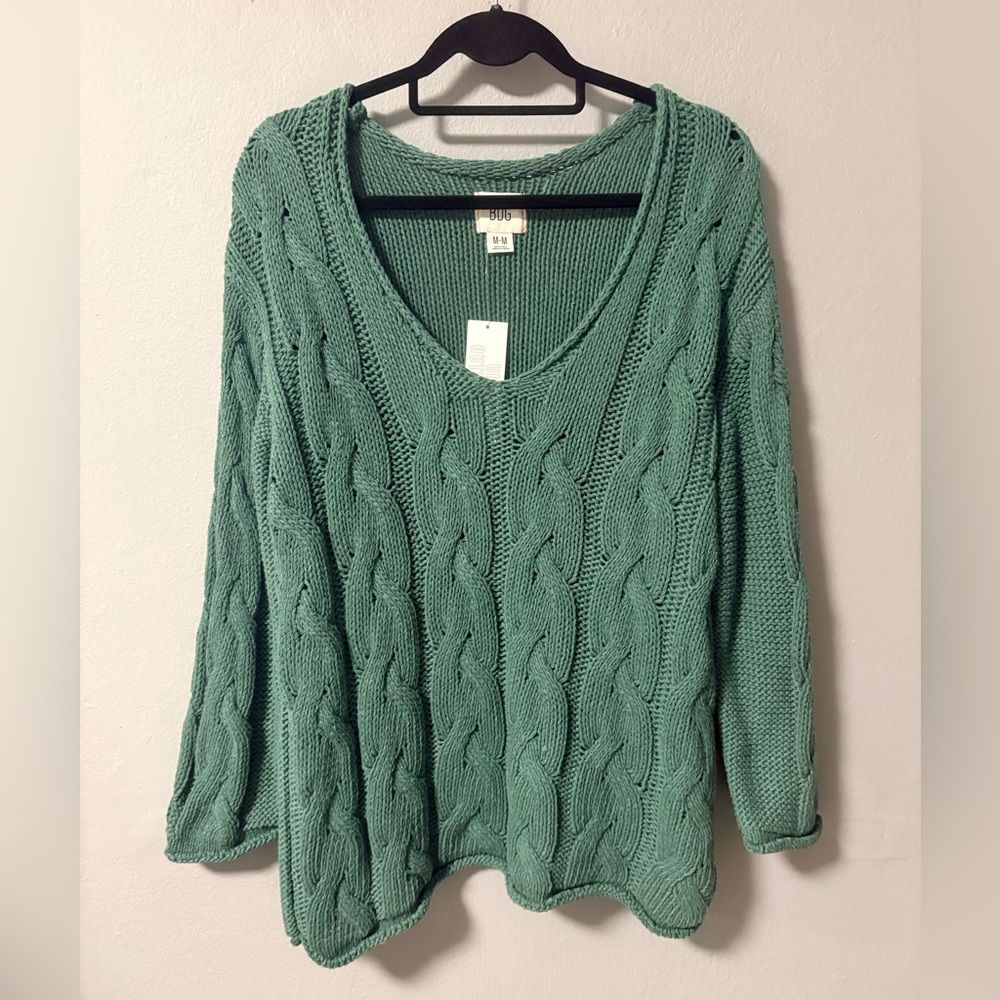 NWT Urban Outfitters BDG Skylar Oversized Cable Knit Pullover Sweater. Size Med - Picture 2 of 8